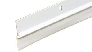 randall manufacturing co., inc 36in silver door sweep for gaps up to 1 1/8in usa made (3 ft v-60) (white) ,36inl x 1 5/8inh for gaps up to 1 1/8in