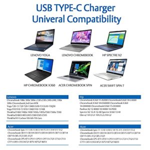 45W USB Type C Charger for Acer Chromebook CB315 R721T R751T CB515 CB5-312T C732 C933 C771 C721 C732T-C8VY C733 R752TN CB315-3H-C2C3 C851 N17Q8 CB311 CB314 CB514 CB713 CB714 CB715 CB5-312 C771T C732T