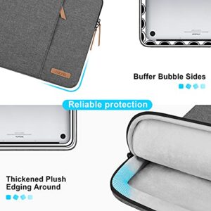 Lacdo 360° Protective Laptop Sleeve Case for 13 inch New MacBook Air M2 A2681 M1 A2337 A2179 A1932, 13" New MacBook Pro M2 M1 A2338 A2251 A2289 A2159 A1989, 12.9" iPad Pro with Accessory Bag,Dark Gray