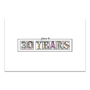 l&o goods 30th birthday party decorations - signature board for party - party supplies, guest book, or card alternative for women or men - signing board for party - poster size 11x17 – unframed
