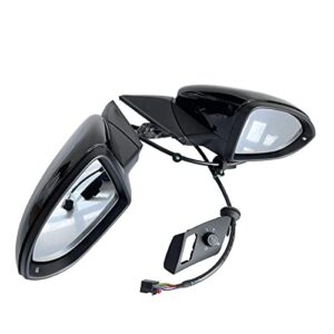 auto fold reversing rearview mirror power electric folding side mirror for vw golf mk7 7.5 (black color)