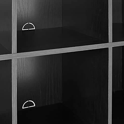 Crosley Furniture Liam Mid-Century 6-Cube Bookcase, Black