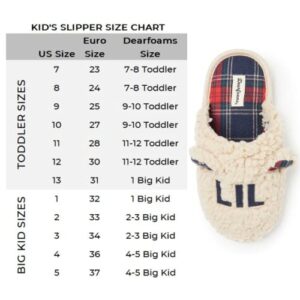 Dearfoams Matching Family Collection Lil & Baby Slipper, Lil Bear Cream, 2-3 US Unisex Big Kid