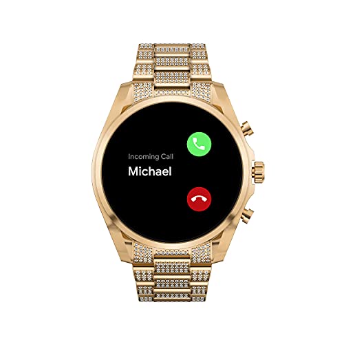 Michael Kors Men's or Women's Gen 6 44mm Touchscreen Smart Watch with Alexa Built-In, Fitness Tracker, Sleep Tracker, GPS, Music Control, Smartphone Notifications (Model: MKT5136V)