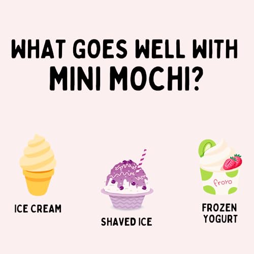 Mini Mochi Sweet Rice Cake - Original Flavor (10.6oz/Pack of 2) - Frozen Yogurt Toppings, Ice Cream Toppings, Shaved Ice Toppings, Dessert Mochi Daifuku (Original) (Orignal)