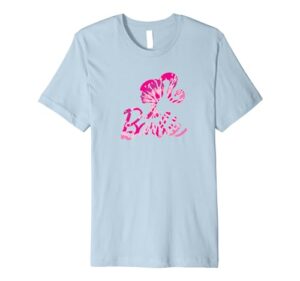 tie dye barbie silhouette and logo premium t-shirt