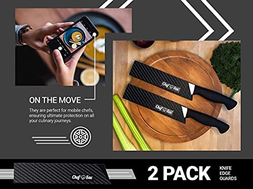 Chef Sac Elite Chef Knife Roll Bag with 2-Pack Knife Guards (8.5") Included