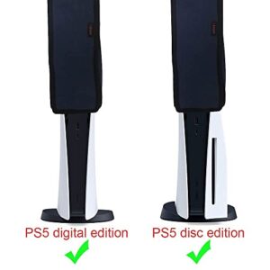 pS5 Case Cover Dust Proof Cover for PlaySATOION 5 Game Console Protector Anti Scratch Washable Dust Cover Sleeve for PS5 Accessories Digital Edition & Disc Edition (Navy Blue)