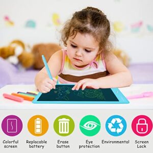 11 Inch LCD Writing Tablet, Colorful Drawing Doodle Board for Kids Toddler Drawing Pad Writing Board, Christmas Birthday Gifts for Boys Girls Age 3-7 Blue