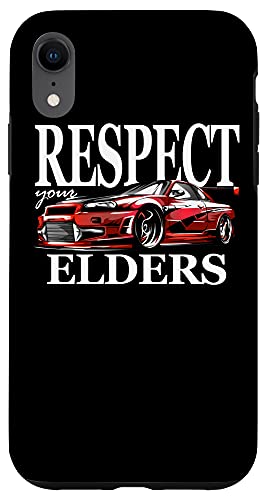 iPhone XR Retro Racer Respect Your Elders, Mens Vintage Tuner Car Case