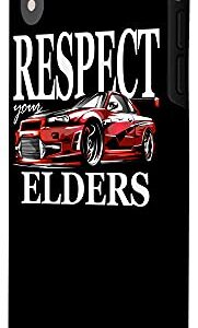 iPhone XR Retro Racer Respect Your Elders, Mens Vintage Tuner Car Case