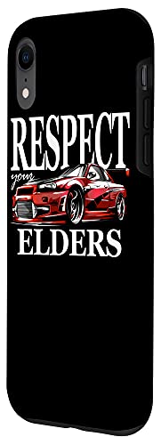 iPhone XR Retro Racer Respect Your Elders, Mens Vintage Tuner Car Case