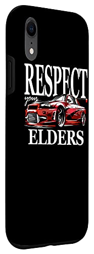 iPhone XR Retro Racer Respect Your Elders, Mens Vintage Tuner Car Case