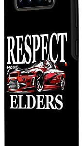 Galaxy S10+ Retro Racer Respect Your Elders, Mens Vintage Tuner Car Case