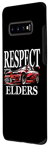 Galaxy S10+ Retro Racer Respect Your Elders, Mens Vintage Tuner Car Case