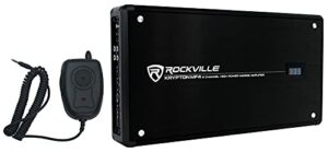 rockville krypton mf4 2400w peak / 600w rms 4 channel marine amplifier boat amp