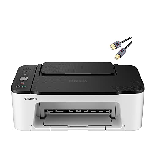 Canon PIXMA 3522 Series All-in-One Color Inkjet Printer I Print Copy Scan I Mobile Printing I Wireless I 1.5" Segment LCD I 50 Sheets Paper Tray I 4800 x 1200 dpi I Black + Printer Cable