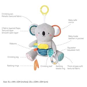Taf Toys Kimmy The Koala Developmental Soft Activity Toy, Newborn Toys & Baby Toys 3-6 Months | Helps Develop Motor Skills | Perfect for Multi-Sensory Play with A Mirror, Teether, Textures & Sounds