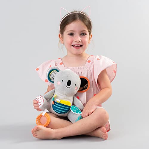 Taf Toys Kimmy The Koala Developmental Soft Activity Toy, Newborn Toys & Baby Toys 3-6 Months | Helps Develop Motor Skills | Perfect for Multi-Sensory Play with A Mirror, Teether, Textures & Sounds