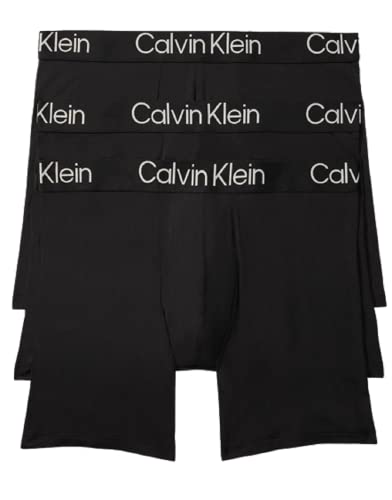 Calvin Klein Men's Ultra Soft Modern Modal Boxer Brief, 3 Black, S