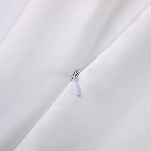 Silk Pillowcase 2 Pack, FANHSJF 100% Mulberry Silk Pillowcase for Hair and Skin, 19 Momme 600 Thread Count Silk Pillow Cover Set of 2 with Hidden Zipper. (White, Standard 20x26)