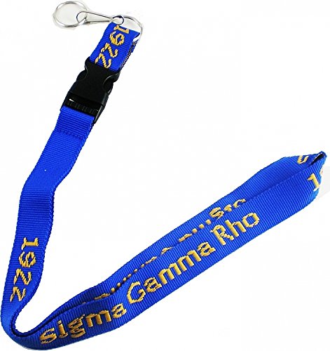 Sigma Gamma Rho Classic Woven Embroidered Lanyard [Royal Blue]