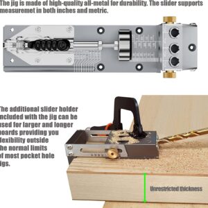 HOWOD Pocket Hole Jig Kit, Professional and Upgraded All-Metal Pocket Screw Jig.