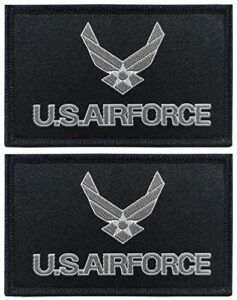jbcd 2 pack black us air force wings flag patch force army flags tactical patch pride flag patch for clothes hat patch team military patch