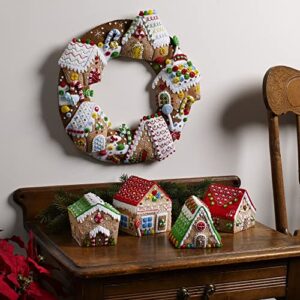 Bucilla Felt Applique 4 Piece Ornament Making Kit, Gingerbread Christmas, Perfect for DIY Arts and Crafts, 89383E