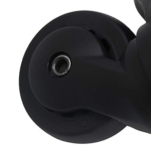 2Pcs Black Luggage Suitcase Weels Suitcase Caster Wheels Replacement W076 3.74x3.93x2.04Inch