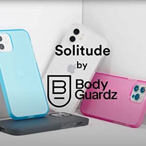 BodyGuardz Solitude Minimalist Phone Case for The iPhone 13 Mini, No-Slip Grip, Shockproof, 5G, MagSafe and Qi Charging, 8 Foot Drop Protection - Neon Pink