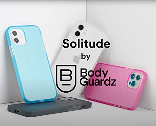 BodyGuardz Solitude Minimalist Phone Case for The iPhone 13 Mini, No-Slip Grip, Shockproof, 5G, MagSafe and Qi Charging, 8 Foot Drop Protection - Neon Pink