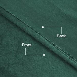 PLEASANT BOULEVARD | Velvet [2 Panels] Elegant Living Room Bedroom Window Drape Curtain, Grommet Eyelet Style (52 x 84in, Dark Green)