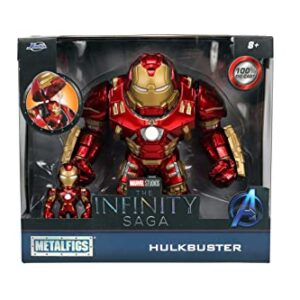 Jada Toys Marvel 6" Hulkbuster & 2" Iron Man Die-Cast Collectible Toy Figure, Red,33431