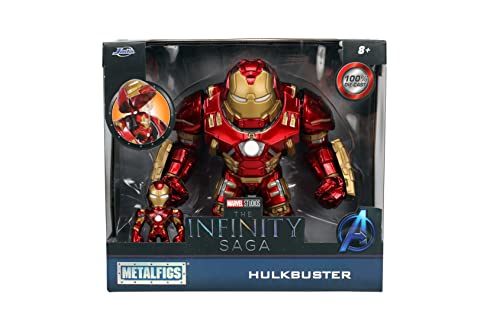 Jada Toys Marvel 6" Hulkbuster & 2" Iron Man Die-Cast Collectible Toy Figure, Red,33431