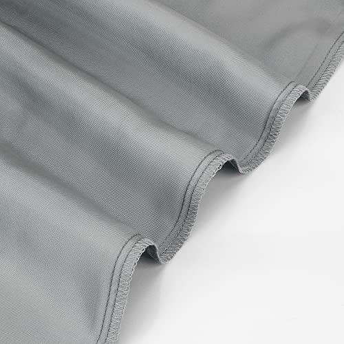 Lirex Satin Pillow Cases (2 Pack), Standard Size Soft Solid Color Microfiber Silk Pillowcase, Wrinkle Free Fade Resistant Breathable (Dark Gray, Standard)