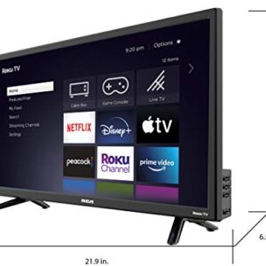 RCA 24-inch Flat Screen 720p Roku Smart LED TV - RTR2461, 2022 Model