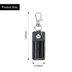 Hetenoyo 2Pcs Portable Pen Holder Leather Lanyard Pen Holder Anti-lost Pen Holder Protector for Neck Lanyard Badge Pen Holder Keychain for Pacpack