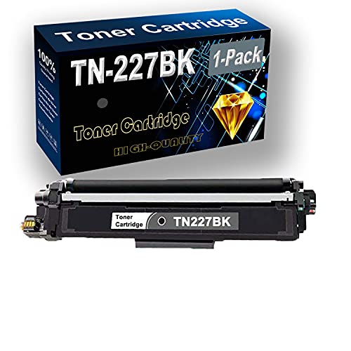 Kolasels 1-Pack (Black) Compatible High Yield TN-227 TN227 | TN-227BK Imaging Toner Cartridge use for HL-L3210CW HL-L3230CDW HL-L3270CDW Printer