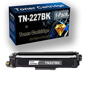 kolasels 1-pack (black) compatible toner cartridge replacement for tn-227 tn227 tn-227bk printer cartridge use for hl-l3210cw hl-l3230cdw hl-l3270cdw printer