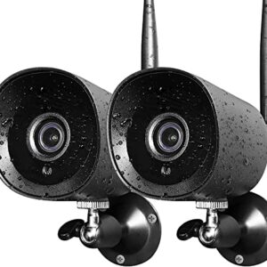 2pack WiFi Security Camera Outdoor,2K Security Cameras for Home Security, Night Vision, Motion Detection, IP66 Waterproof, Cloud Storage, 24/7 Live Video, Compatible with Alexa Google Assistant