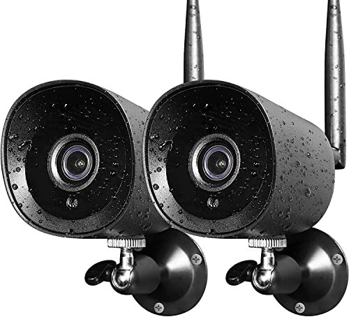 2pack WiFi Security Camera Outdoor,2K Security Cameras for Home Security, Night Vision, Motion Detection, IP66 Waterproof, Cloud Storage, 24/7 Live Video, Compatible with Alexa Google Assistant