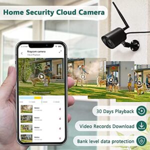 2pack WiFi Security Camera Outdoor,2K Security Cameras for Home Security, Night Vision, Motion Detection, IP66 Waterproof, Cloud Storage, 24/7 Live Video, Compatible with Alexa Google Assistant