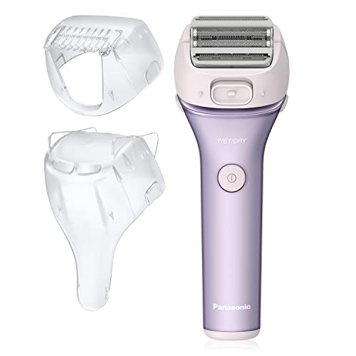 Panasonic Close Curves Electric Shaver for Women, Cordless 4-Blade Shaver, Bikini Attachment, Pop-Up Trimmer, Wet Dry Operation - ES-WL80-V (Purple)