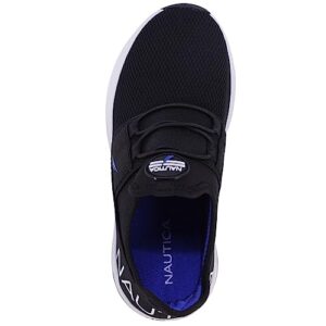 Nautica Kids Toddler Light Up Flashing Sneaker Athletic Slip-On Bungee Running Shoes Boy-Girl Toddler Little Kid-Neave Buoy Light-Black Cobalt-11