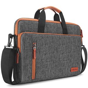 kizuna laptop bag case 13.3 inch computer shoulder messenger sleeve briefcase for 13" macbook air/macbook pro 14 m2 pro/m1 max/14 lenovo thinkpad x1 carbon/ideapad flex 5i /huawei,brown
