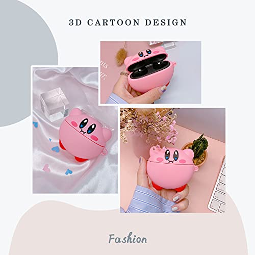 for 2021 Beats Studio Buds Case Cover, AIBEAMER Shockproof Silicone Protective Cute Cover 3D Cartoon Anime Design for Beats Studio Buds Case with Keychain for Girls Kids Women(New Star Kabi Case)