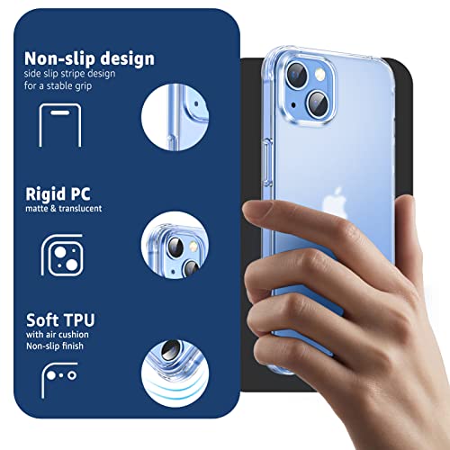 ORIbox for iPhone 13 mini Case Clear,Translucent Matte case with Soft Edges, Lightweight,iPhone 13 mini Phone Clear Case for Women Men Girls Boys Kids