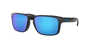 oakley oo9102 holbrook sunglasses+ vision group accessories bundle for mens (polished black/prizm sapphire (9102f5)