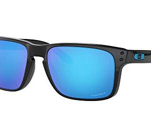 Oakley OO9102 Holbrook Sunglasses+ Vision Group Accessories Bundle for mens (Polished Black/Prizm Sapphire (9102F5)